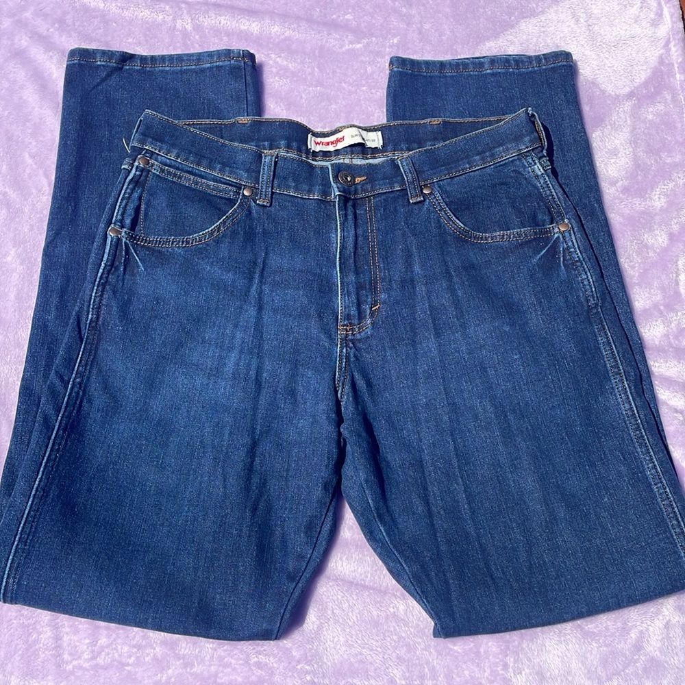 Wrangler slim straight / 88- men’s Blue Jeans 32x34 - Picture 6 of 11